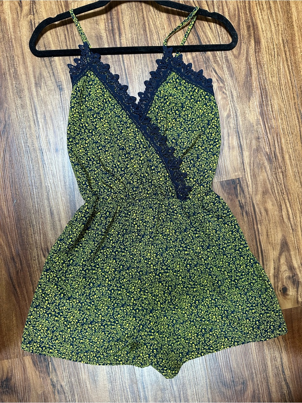 Active USA Black Garment with Olive and Yellow Trim